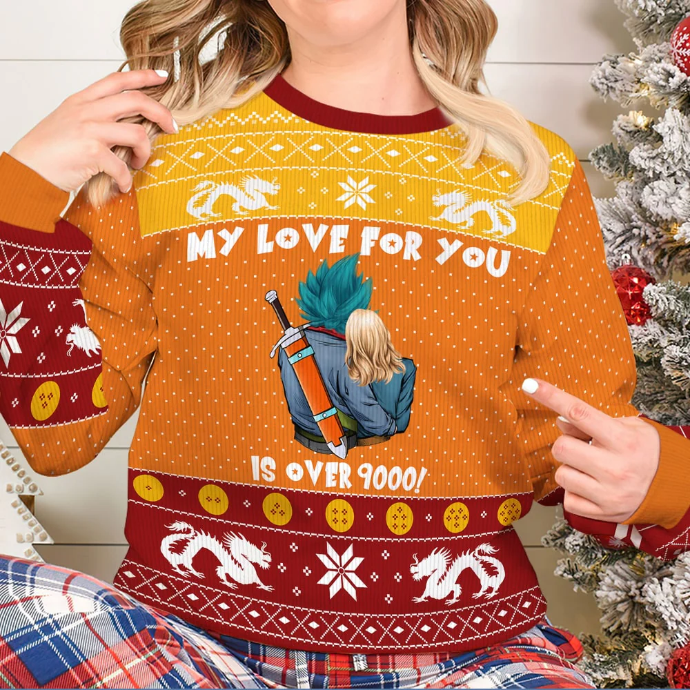 My Love For You Is Over DrBa - Personalized Ugly Sweatshirt - Gift For Couple, Husband Wife, AnniversaryCL18 NH96 - Image 2