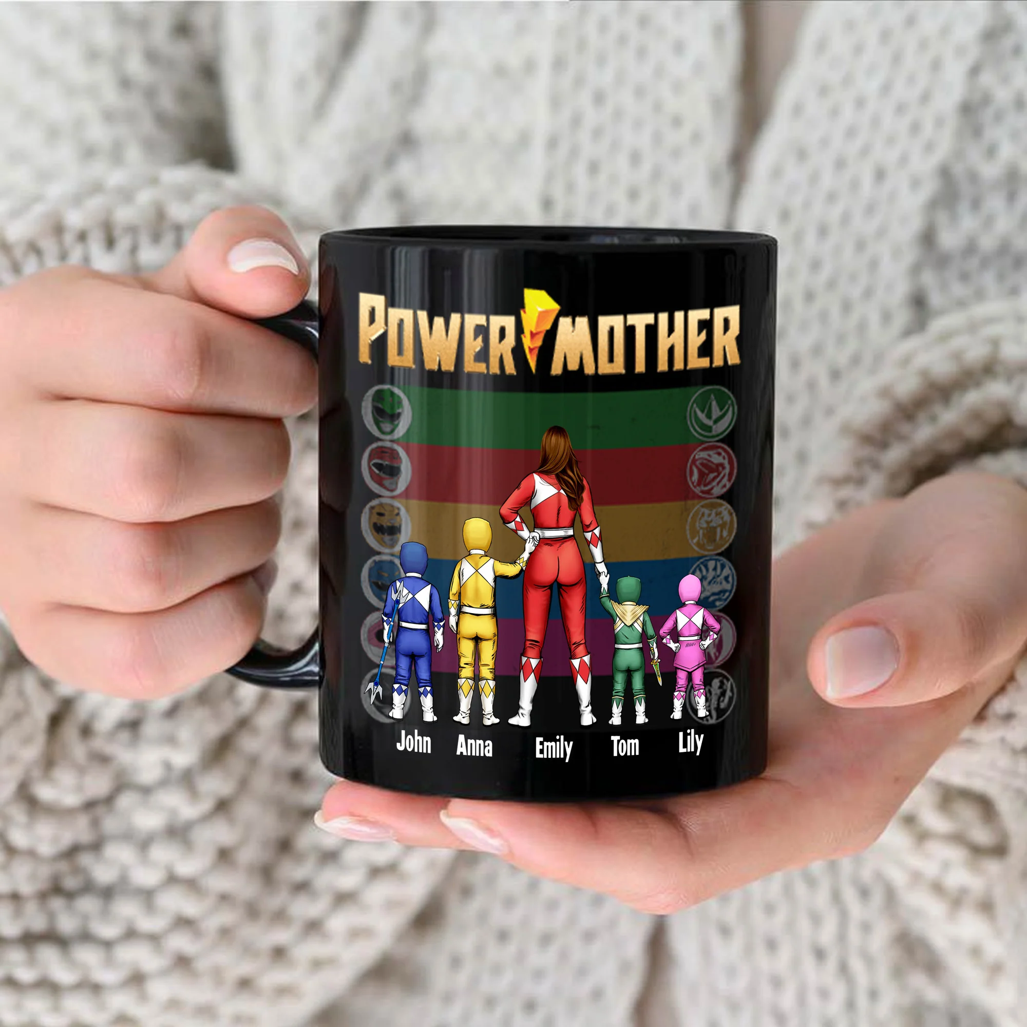 My Mom Has The Best Power - Gift For Mom - Personalized Black Mug - CL21.ver2 NA94