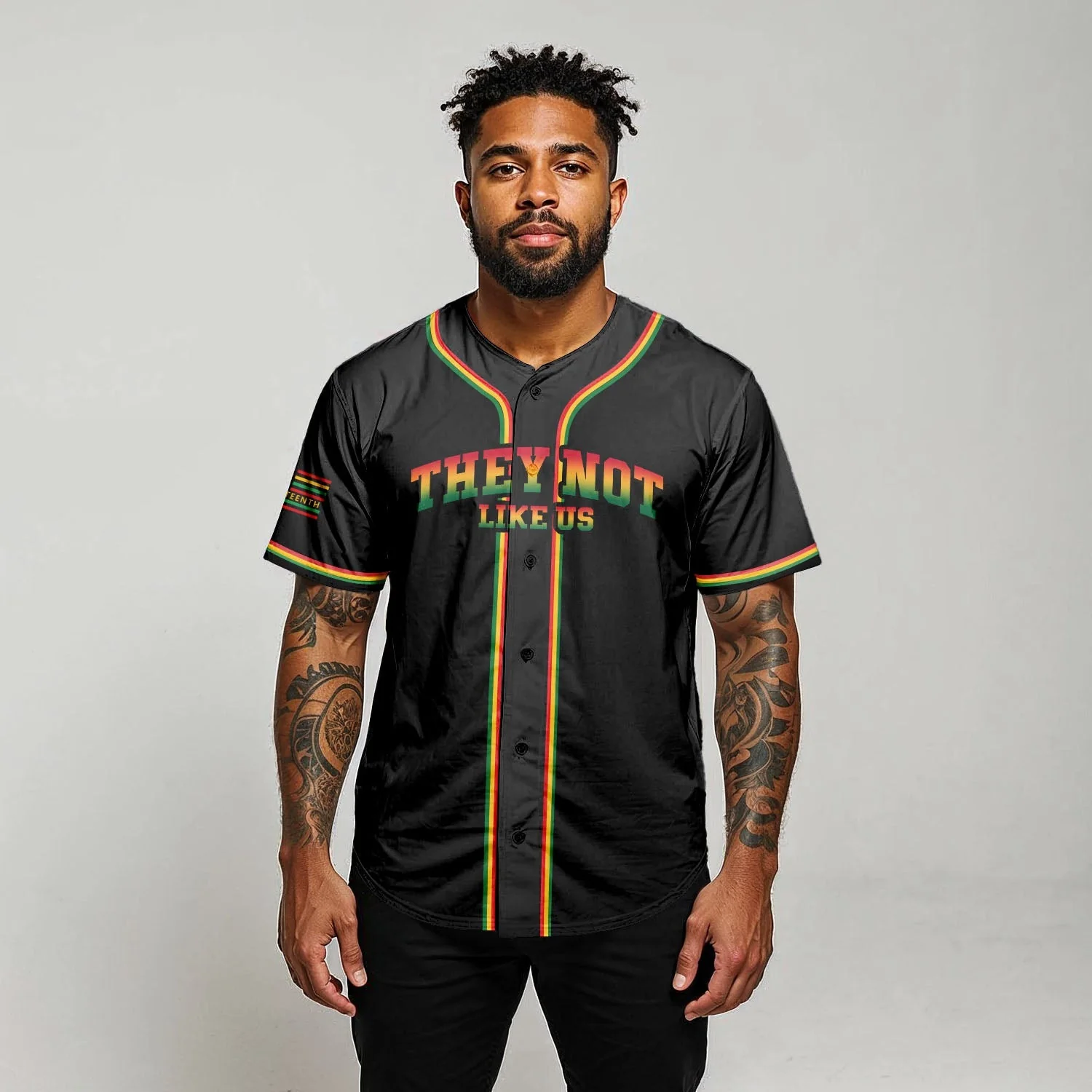 My Skin Color Is Not A Crime - African American Baseball Jersey - Gift for Black Dad, Grandpa, Husband - Image 3