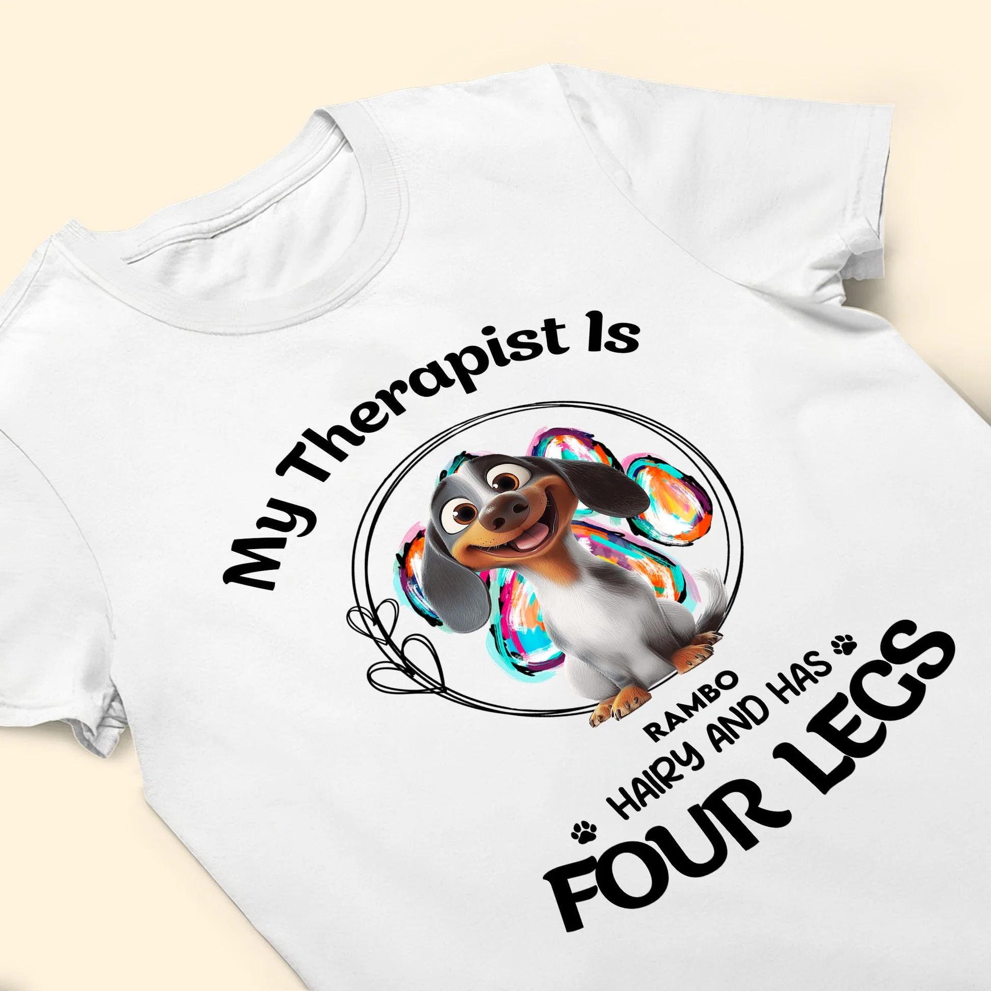 My Therapist Has Four Legs - Personalized Shirt - Gift for Pet Owners, Pet Lovers, Dog Mom, Dog Dad | CLP15. Ver4 - Image 5