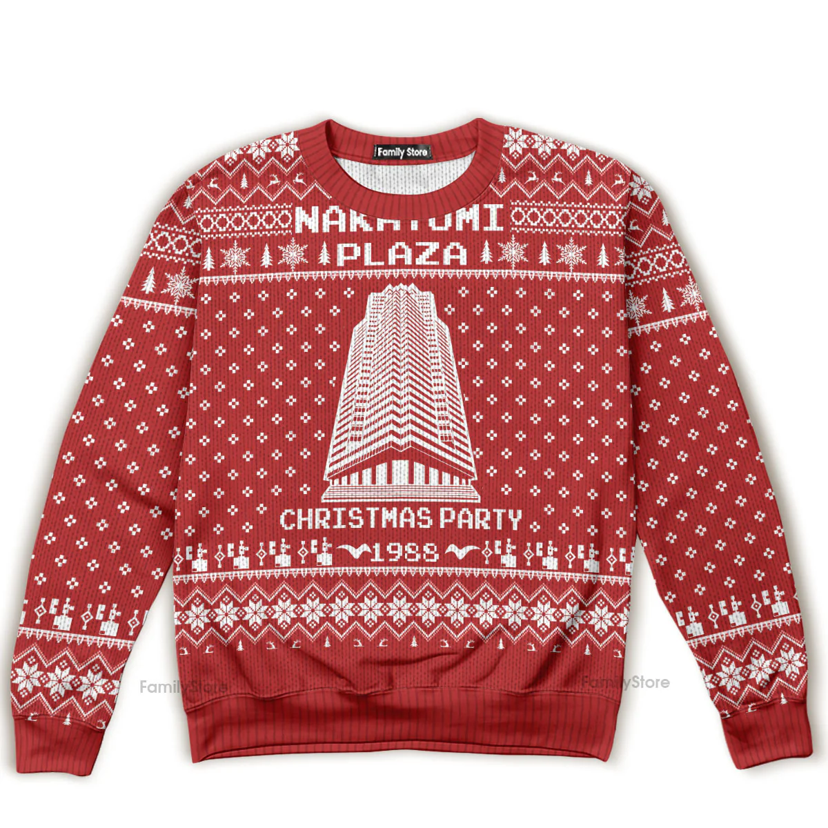 Nakatomi Plaza 1988 Ugly Christmas Sweater For Men & Women - Image 4