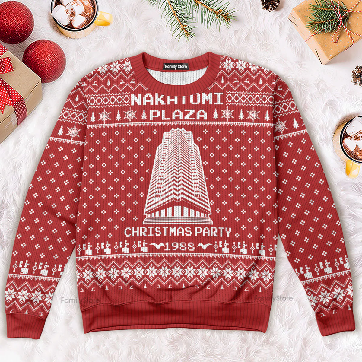 Nakatomi Plaza 1988 Ugly Christmas Sweater For Men & Women - Image 5