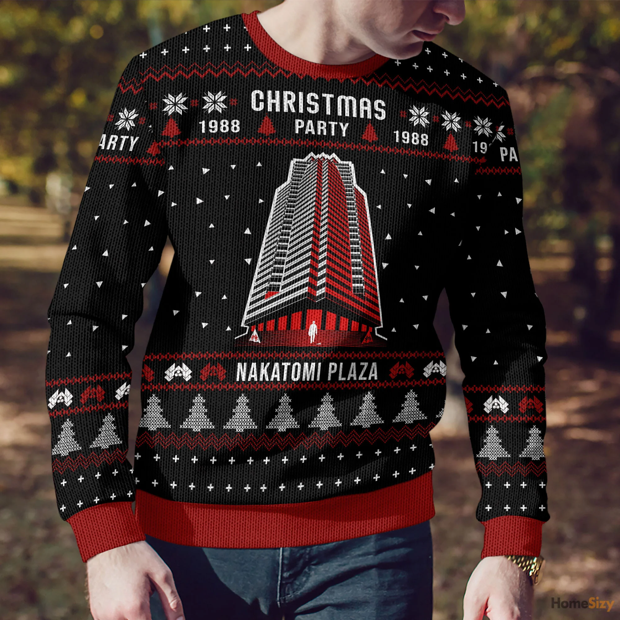 Nakatomi Plaza Funny Ugly Christmas Sweater - Image 4