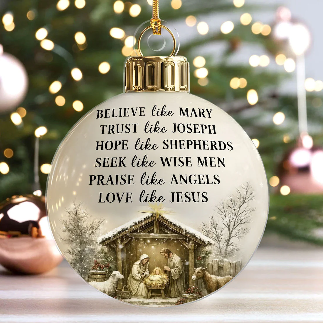 Nativity Christmas - 1-Layer Acrylic Ornament HL128 - Image 4