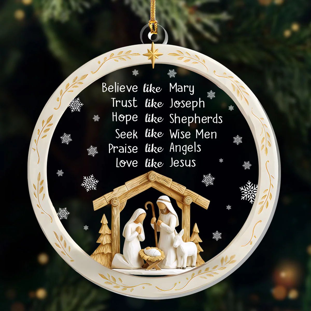 Nativity Christmas - 1-Layer Acrylic Ornament HL128