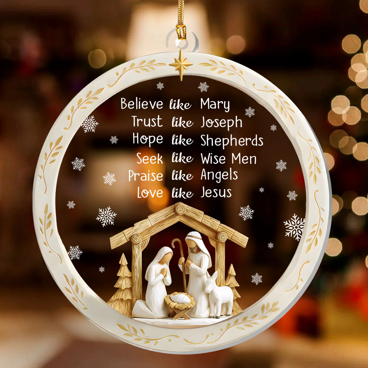 Nativity Christmas - 1-Layer Acrylic Ornament HL128 - Image 2