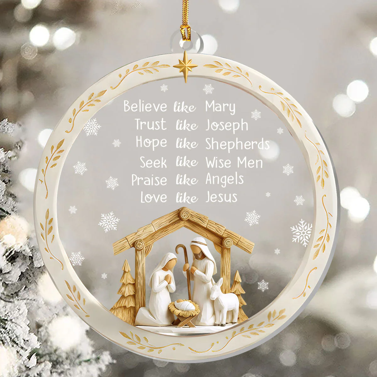Nativity Christmas - 1-Layer Acrylic Ornament HL128 - Image 5