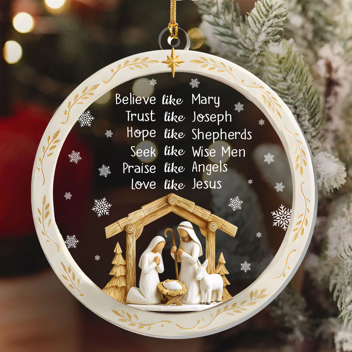 Nativity Christmas - 1-Layer Acrylic Ornament HL128 - Image 6