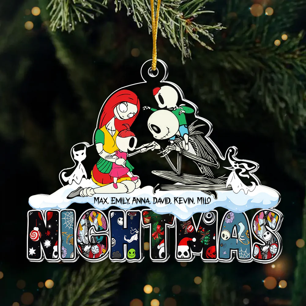 Nightmas Before Christmas Family - Personalized Christmas Ornament - Gifts For Family | CL14 NL122