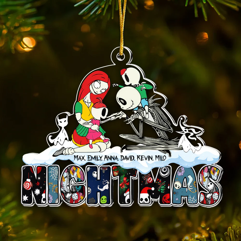 Nightmas Before Christmas Family - Personalized Christmas Ornament - Gifts For Family | CL14 NL122 - Image 2