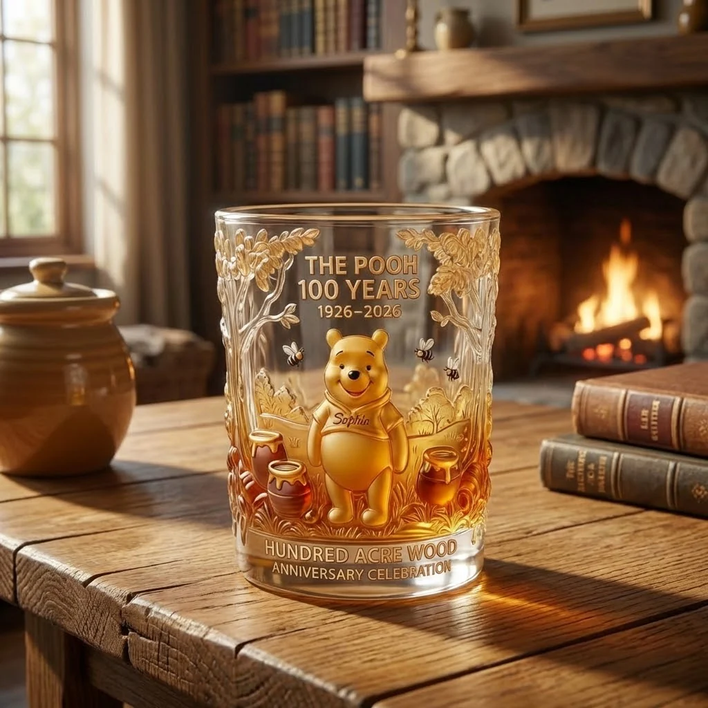 DSNY Celebrate A Century Of Honey Bear - Personalized Whiskey Glass - Anniversary Gift For Movie Fans NL122 - Image 3