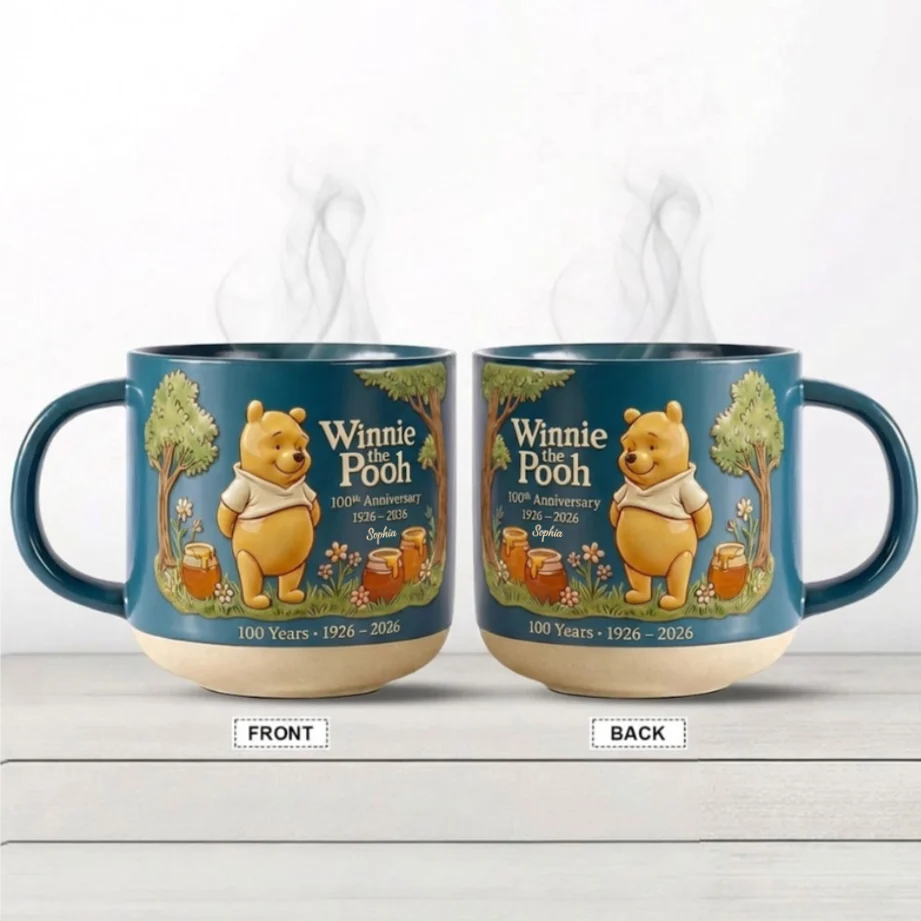 DSNY Honey Bear Celebrate Our 100th Anniversary - Personalized Pottery Mug - Gift For Movie Fans NL122 - Image 5