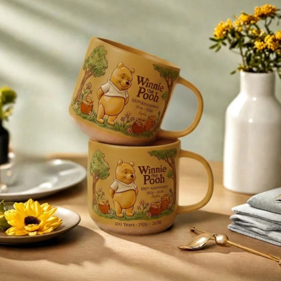DSNY Honey Bear Celebrate Our 100th Anniversary - Personalized Pottery Mug - Gift For Movie Fans NL122 - Image 6