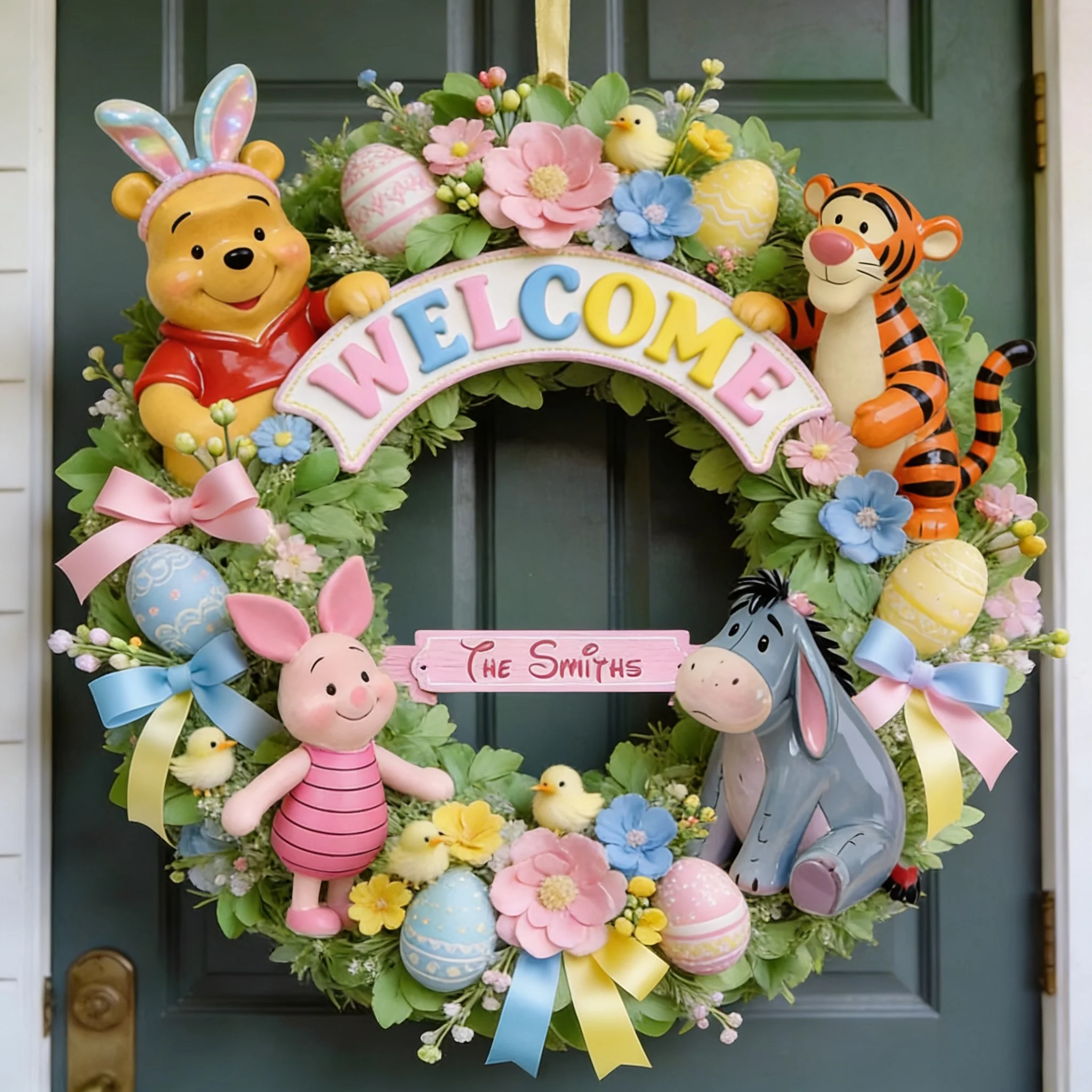 MkMo Magic Mouse Happy Easter - Personalized Custom Shaped Wood Sign - Gift For Family NL122 - Image 2
