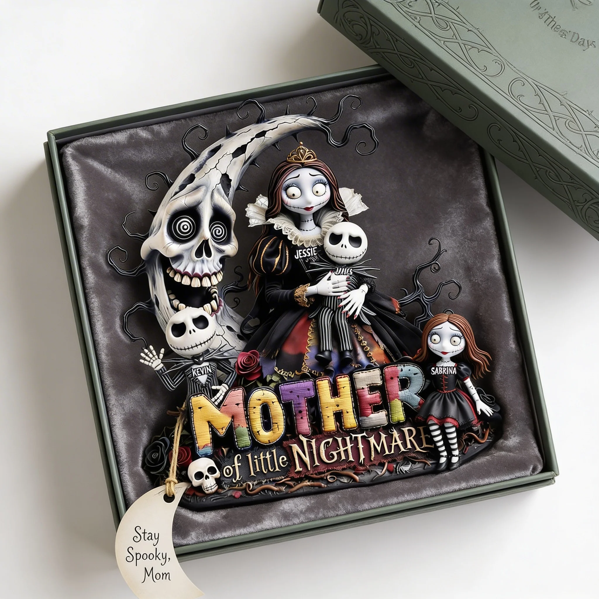NL122 Spooky Mother Of Little Nightmares - Personalized Acrylic Plaque - Gift For Mom, Movie Fans - Image 5