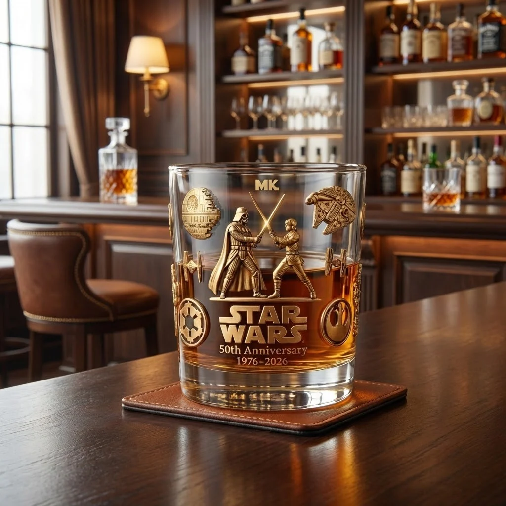 Stwa Galaxy Star Celebrate 50th Anniversary - Personalized Whiskey Glass - Gift For Movie Fans NL122 - Image 3