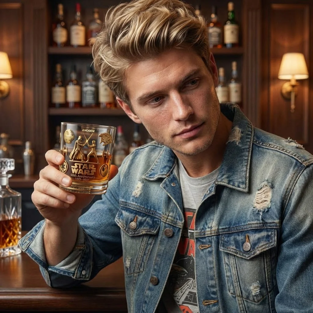 Stwa Galaxy Star Celebrate 50th Anniversary - Personalized Whiskey Glass - Gift For Movie Fans NL122 - Image 4