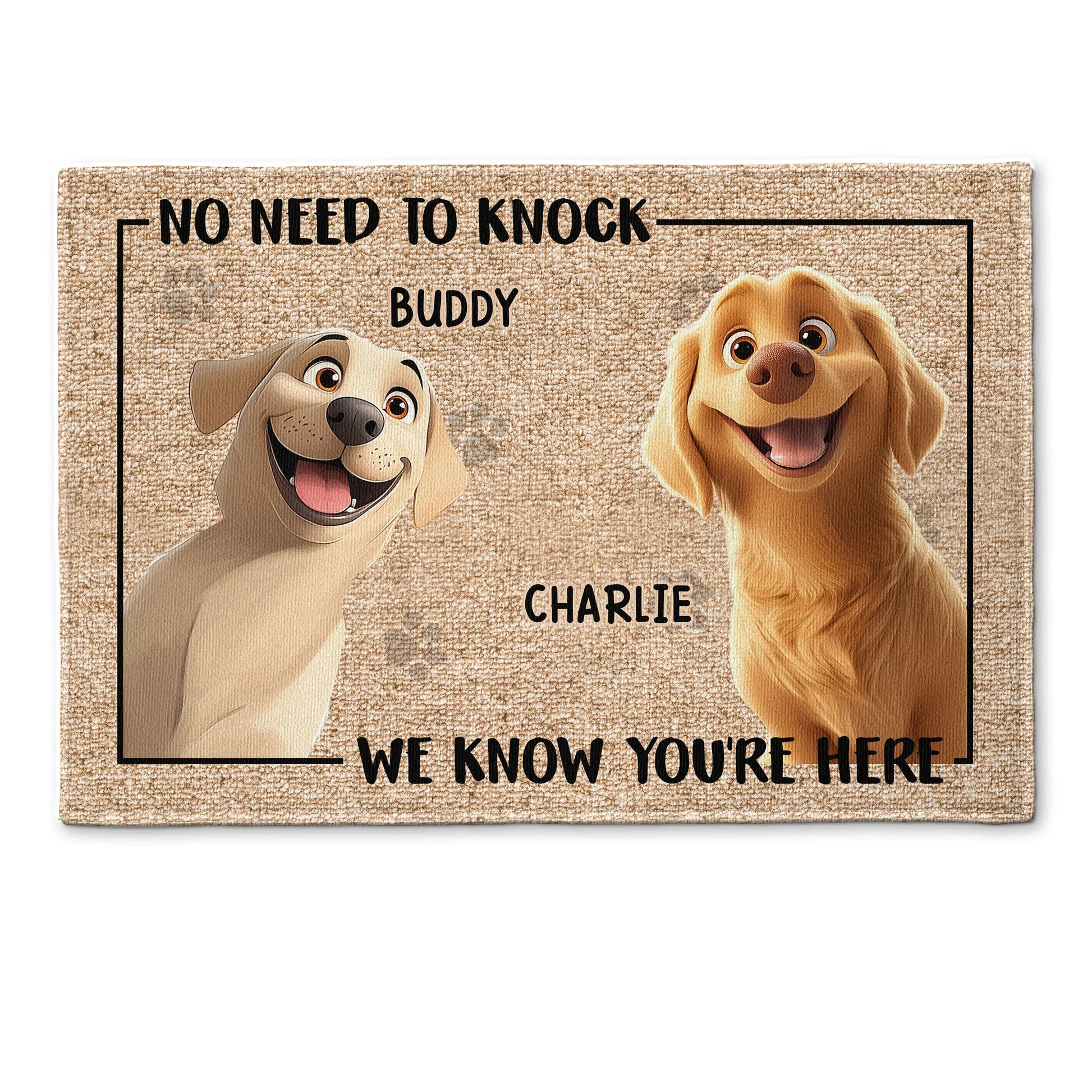 No Need To Knock - Personalized Doormat - Gift for Pet Owners, Pet Lovers, Dog Mom, Dog Dad | CLP15. Ver4 NH96 - Image 2