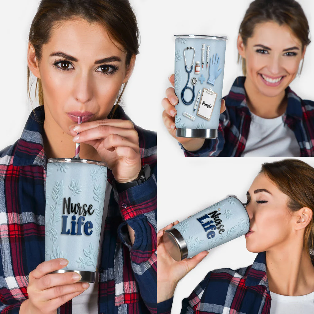 Nurse Life Healthcare Worker - Personalized Tumbler - Gift For Nurse HN02 - Image 4