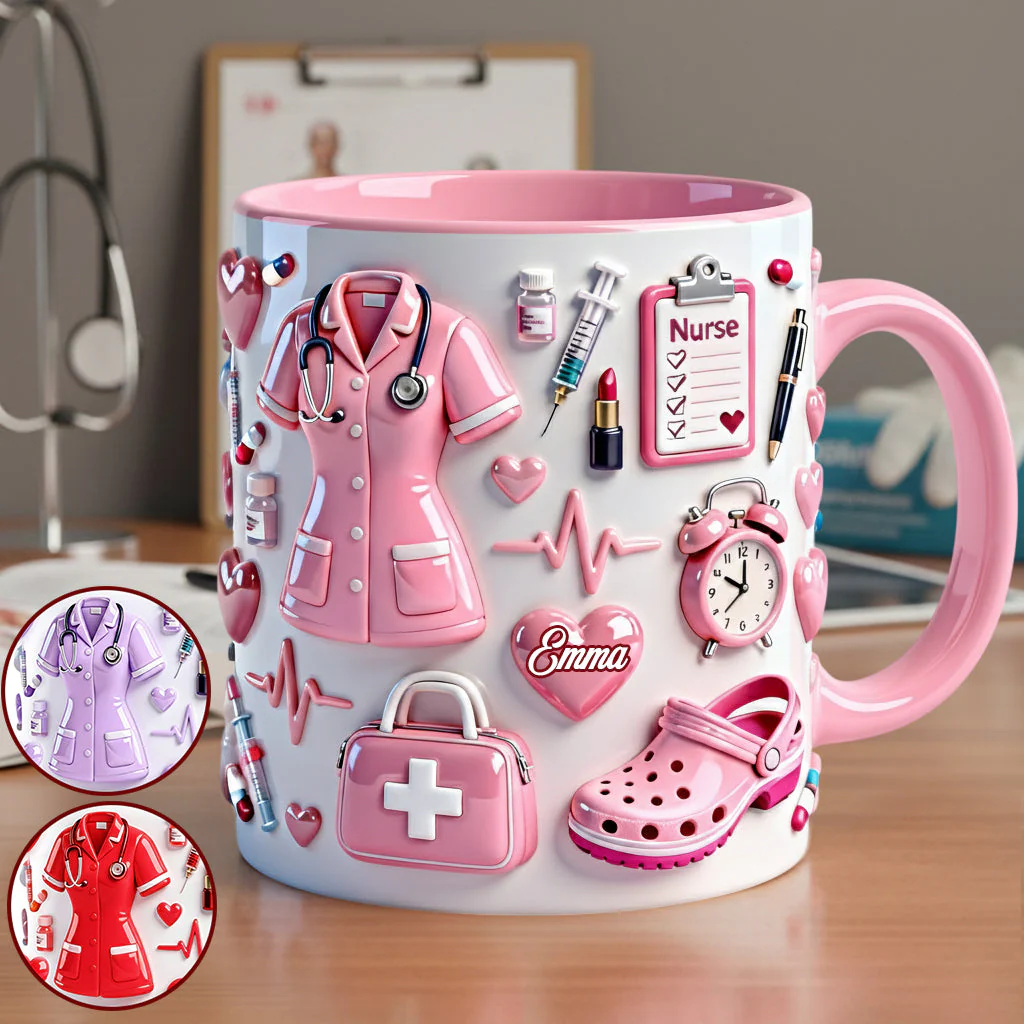 Nurse Life - Personalized Nurse Accent Mug - Gift For Nurse