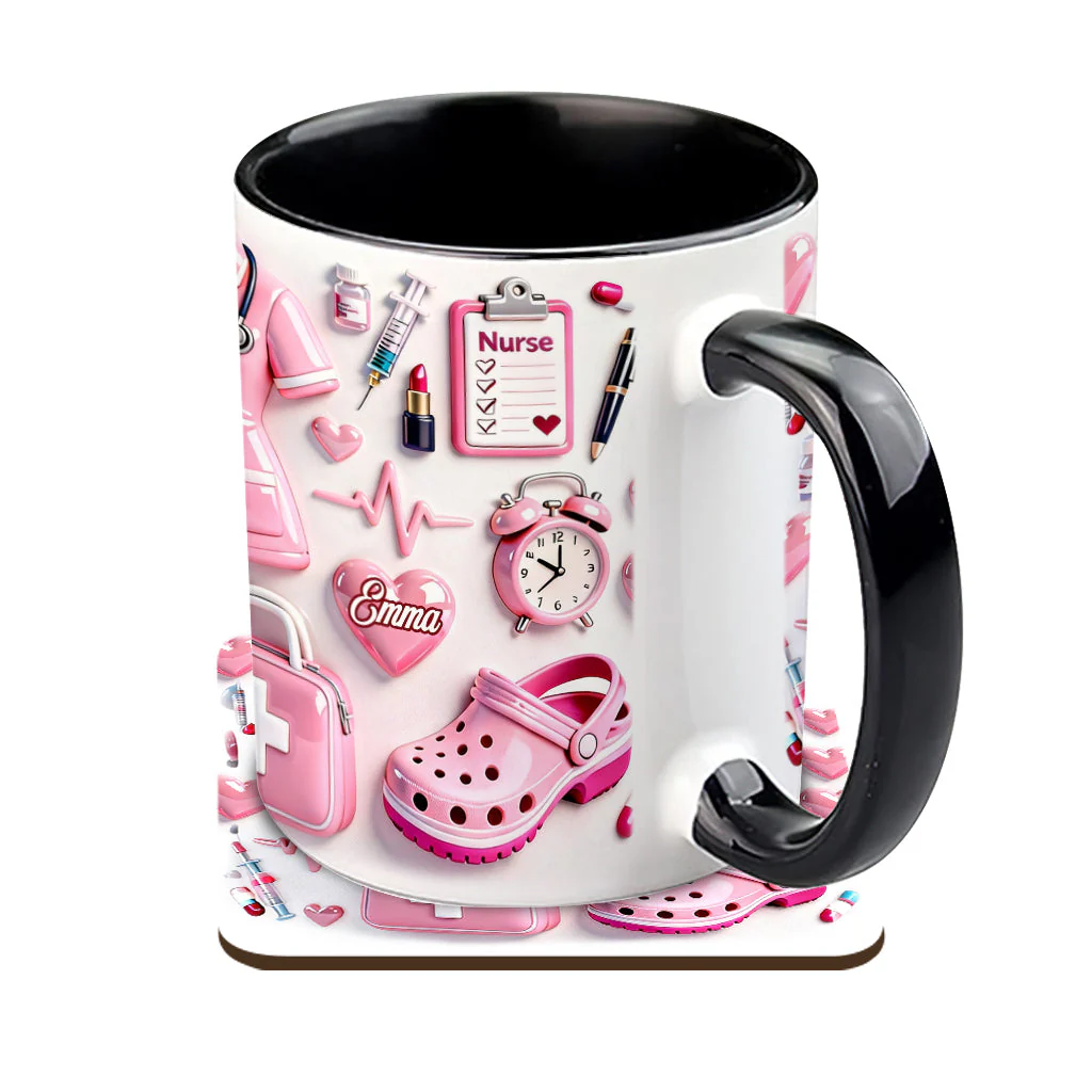 Nurse Life - Personalized Nurse Accent Mug - Gift For Nurse - Image 6