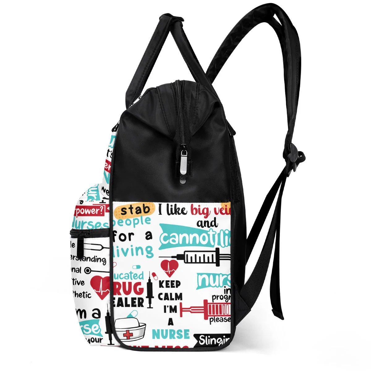 Nurse - Personalized Duckbilled Backpack - Gift For Nurse - Image 3