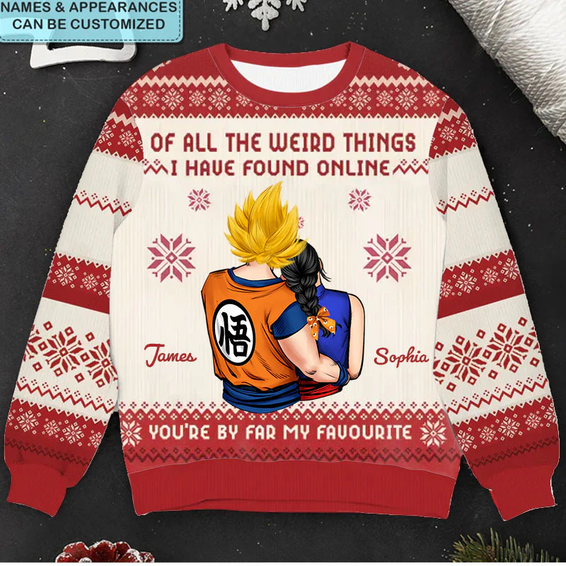 Personalized Custom Ugly Sweatshirt Dragonball - Christmas Gift For Couple, Wife, Husband, Family Members - Image 2