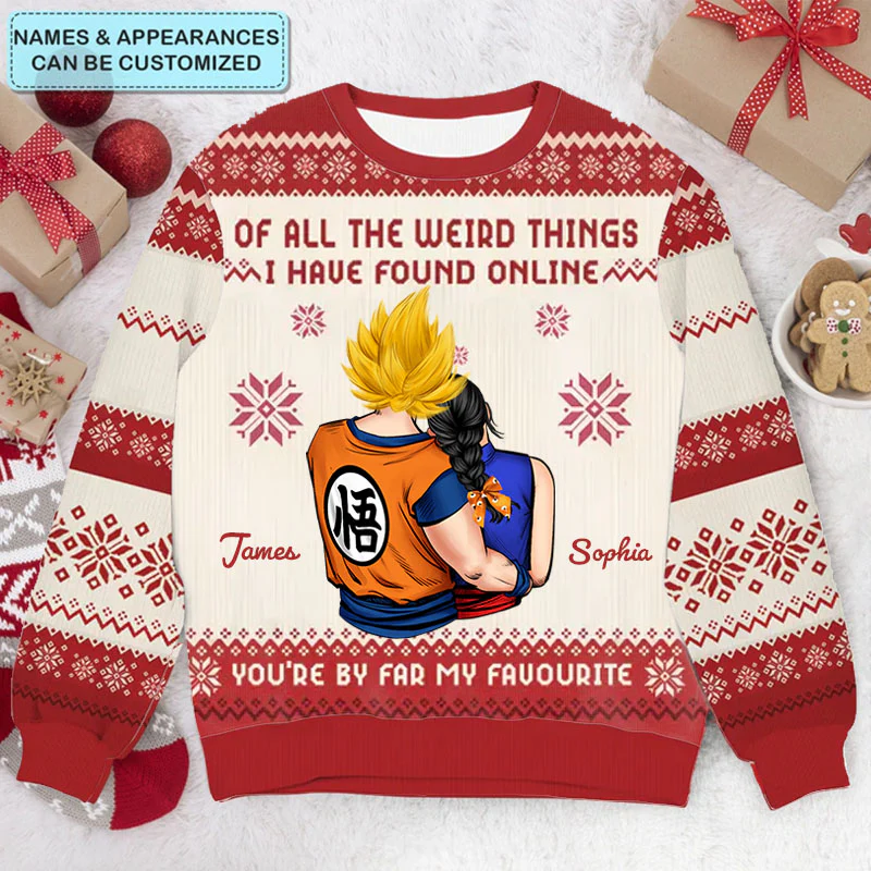 Personalized Custom Ugly Sweatshirt Dragonball - Christmas Gift For Couple, Wife, Husband, Family Members - Image 3