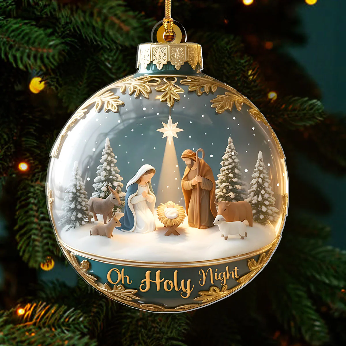 Oh Holy Night - 1-Layer Acrylic Ornament HL128 CU5111847