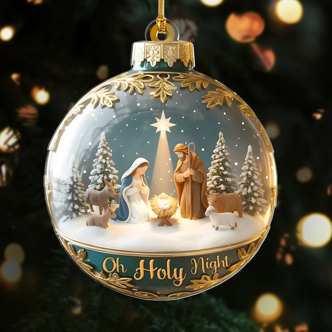 Oh Holy Night - 1-Layer Acrylic Ornament HL128 CU5111847 - Image 3