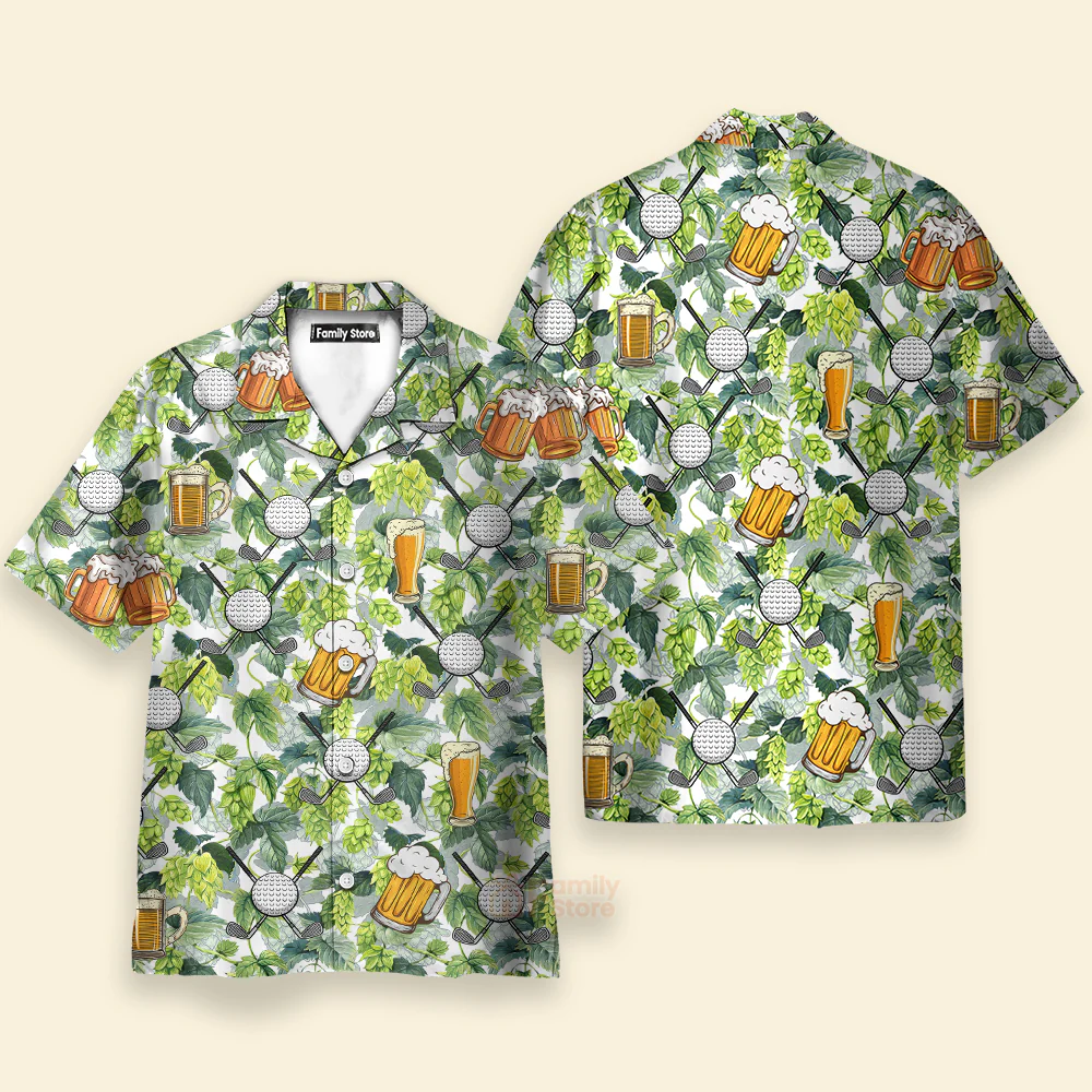 Oktoberfest Golf And Beer Aloha - Hawaiian Shirts - Image 4