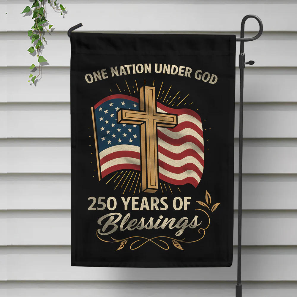 One Nation Under God America 250 Years Of Blessings Flag - Patriotic Gift For Family, Veterans & Military HN02 - Image 4