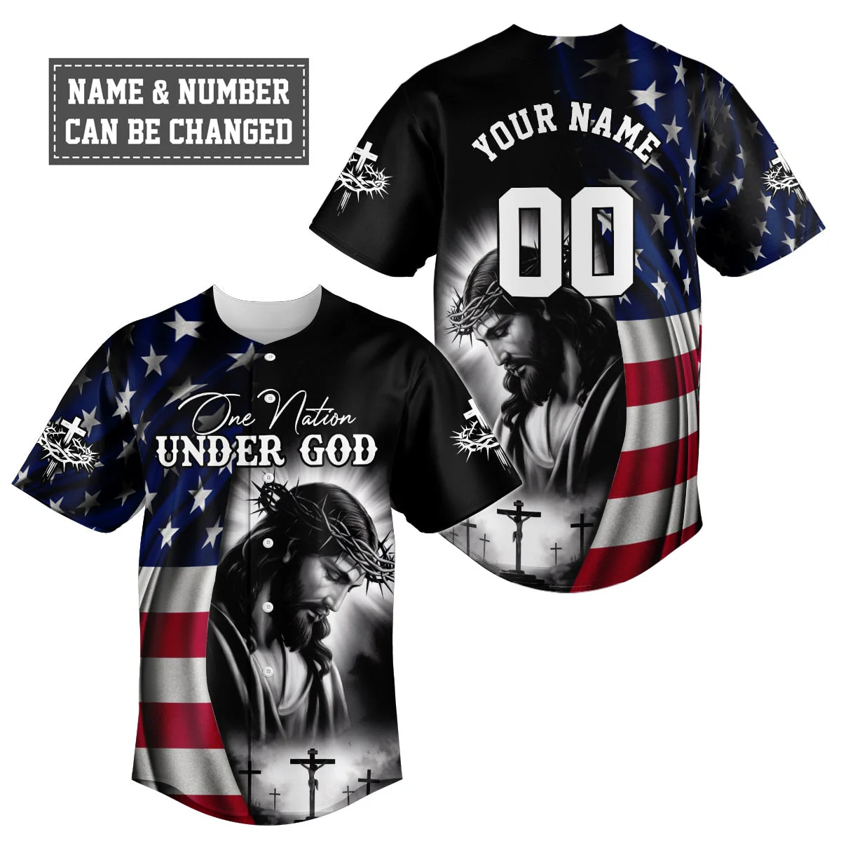 One Nation Under God Baseball Jersey Bundle - Image 2