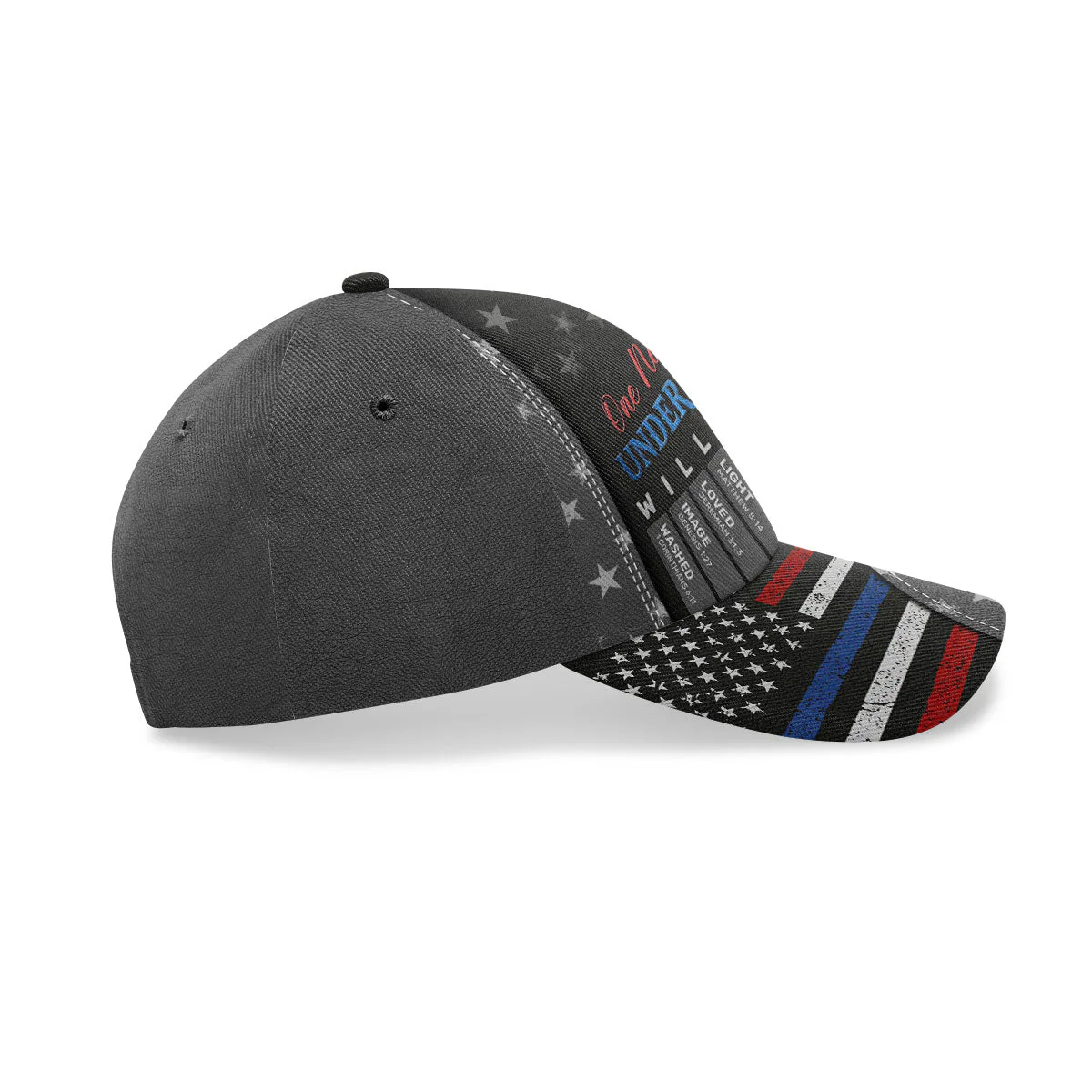 One Nation Under God Letter Names - Personalized Classic Cap - Gift For Him - Image 4