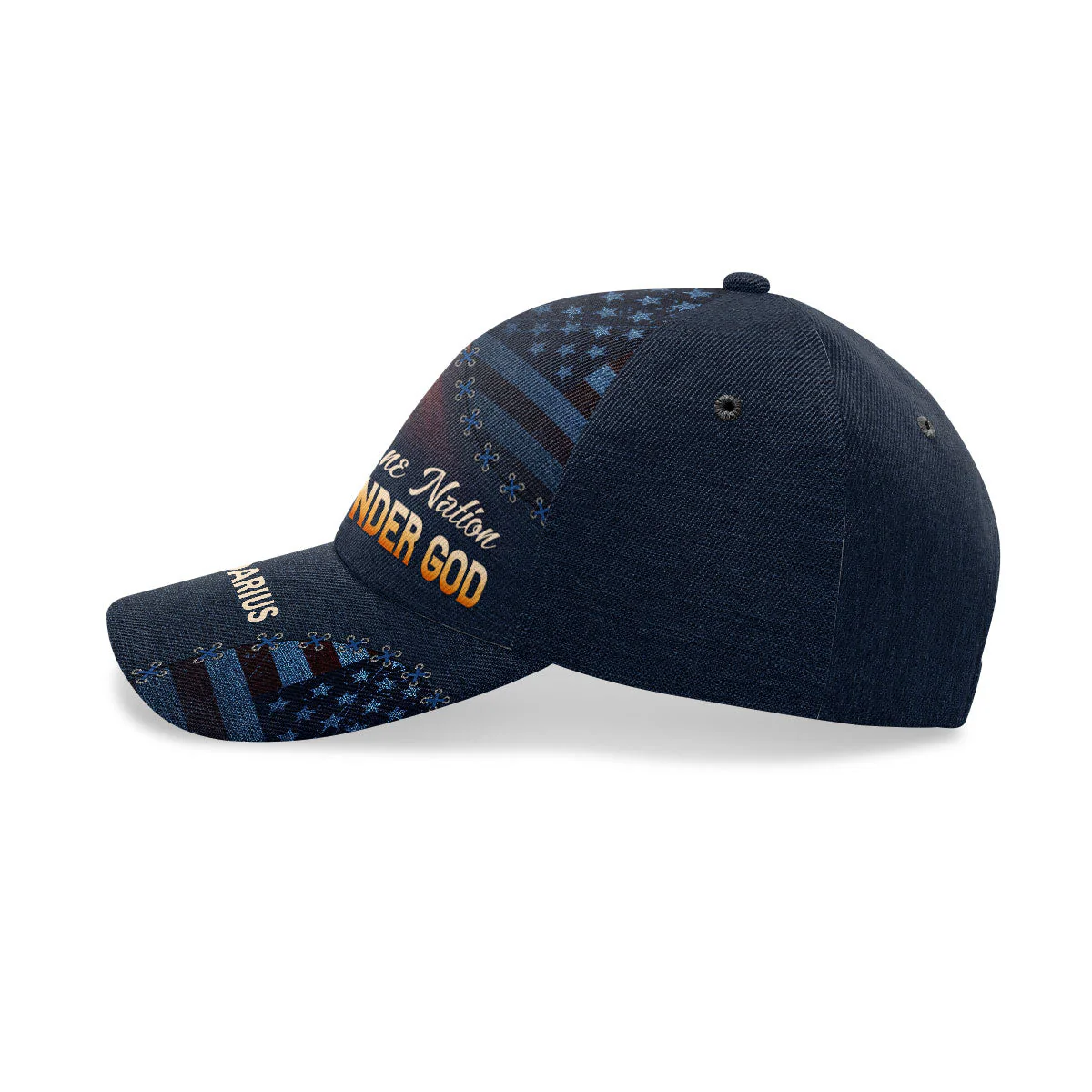 One Nation Under God - Personalized Classic Cap - Christian Gift For Him BA01 - Image 3