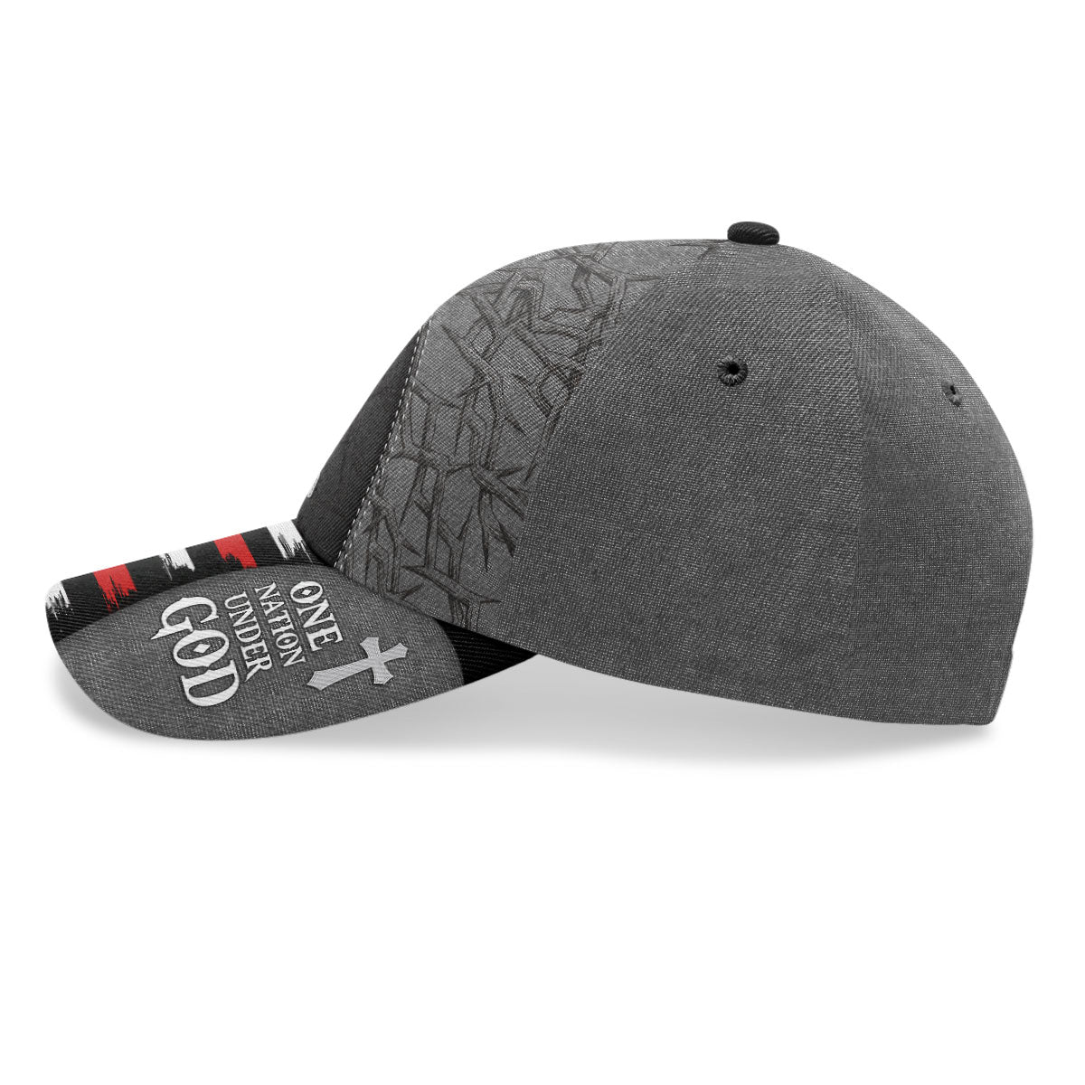 One Nation Under God - Personalized Classic Cap - Christian Gift For Him BA01 - Image 3