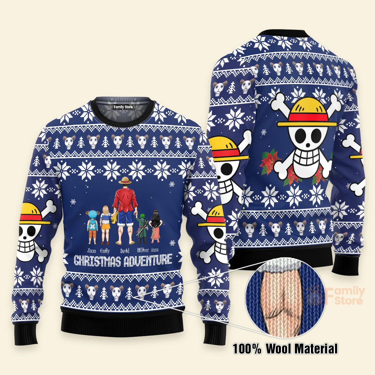 OnPi Pirate Adventure Family - Gift For Christmas - Personalized Ugly Sweatshirt - CL11 NH96 - Image 3