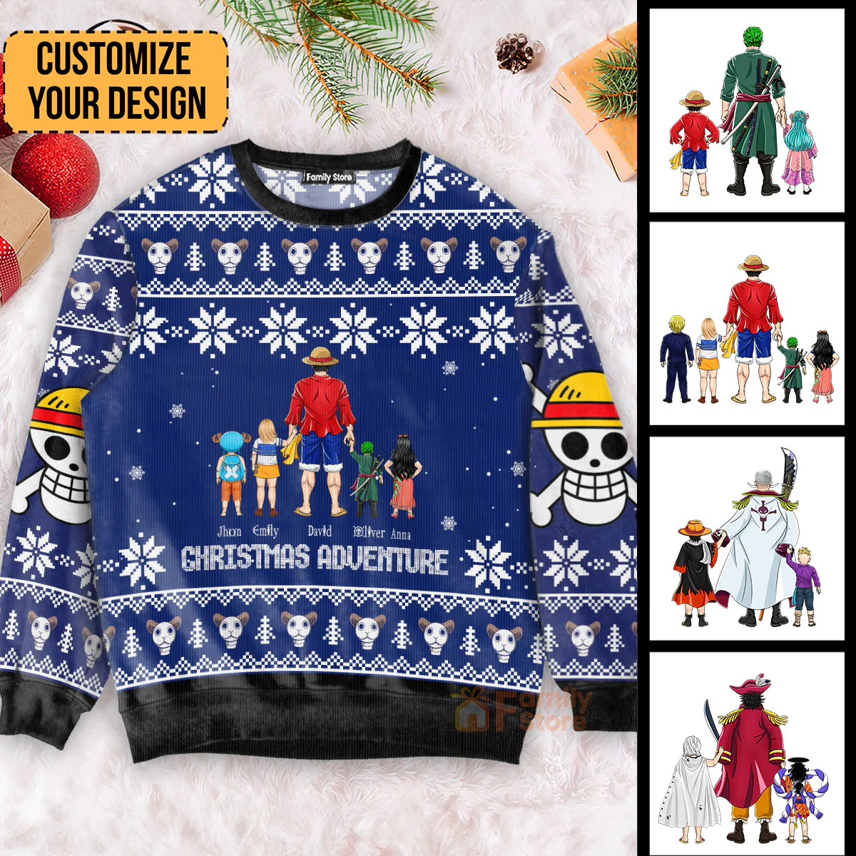 OnPi Pirate Adventure Family - Gift For Christmas - Personalized Ugly Sweatshirt - CL11 NH96 - Image 4