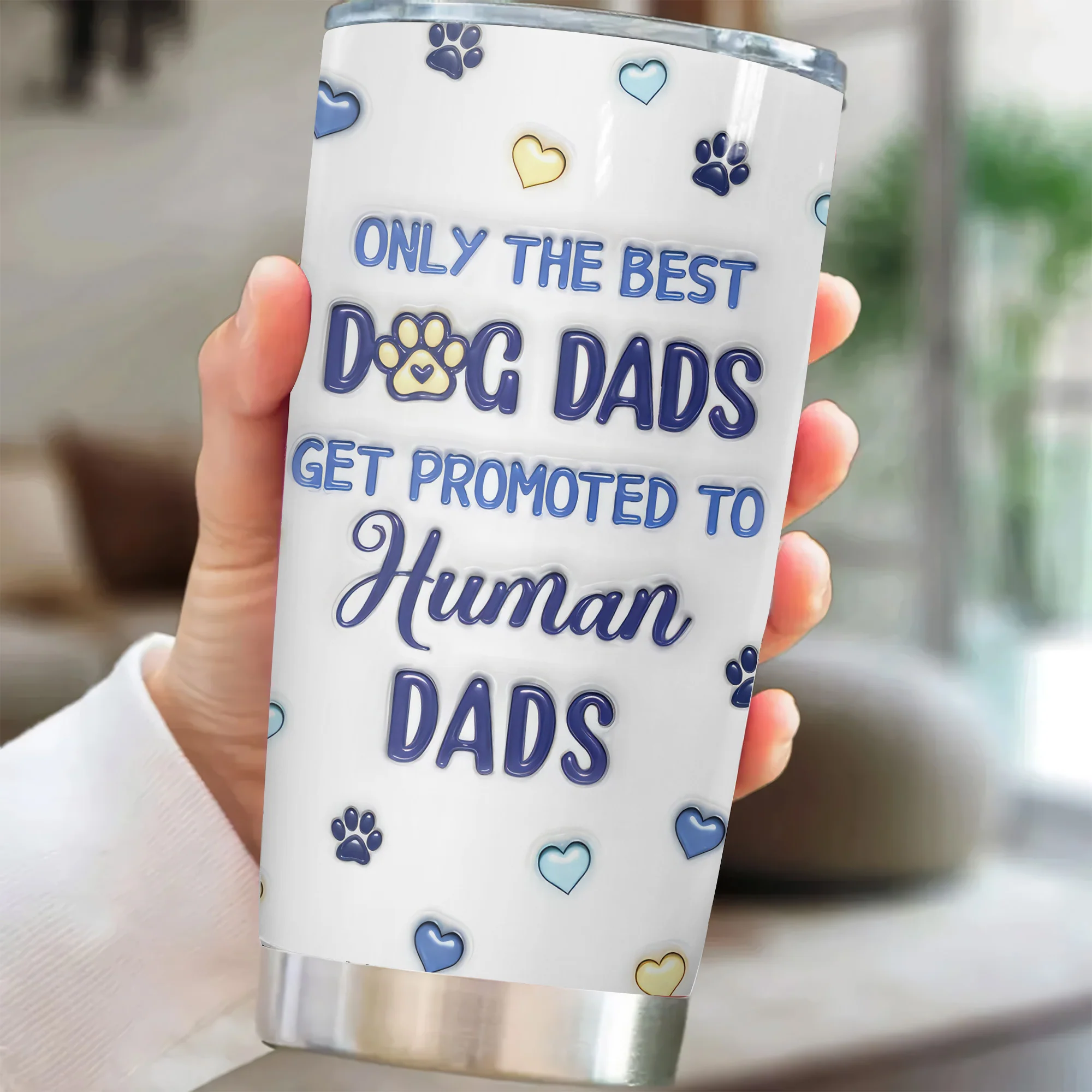 Only The Best Pet Parents Become Human Parents 3D Inflated Effect Cartoon Dog - Personalized Tumbler Cup - Gift for Pet Owners, Pet Lovers, Dog Dad | CLP15 NH96 - Image 2