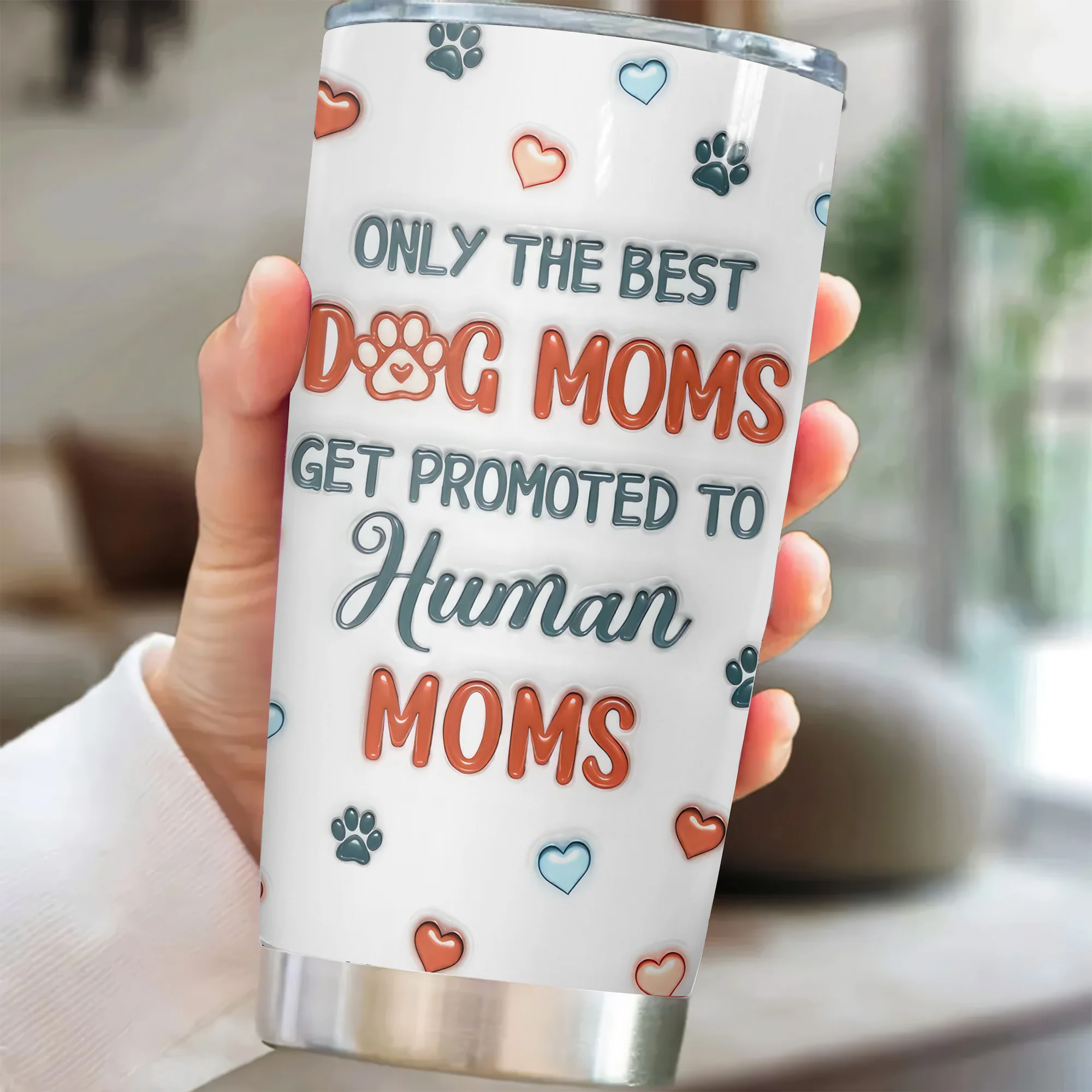 Only The Best Pet Parents Become Human Parents 3D Inflated Effect Cartoon Dog - Personalized Tumbler Cup - Gift for Pet Owners, Pet Lovers, Dog Mom | CLP15.V3 NH96 - Image 3