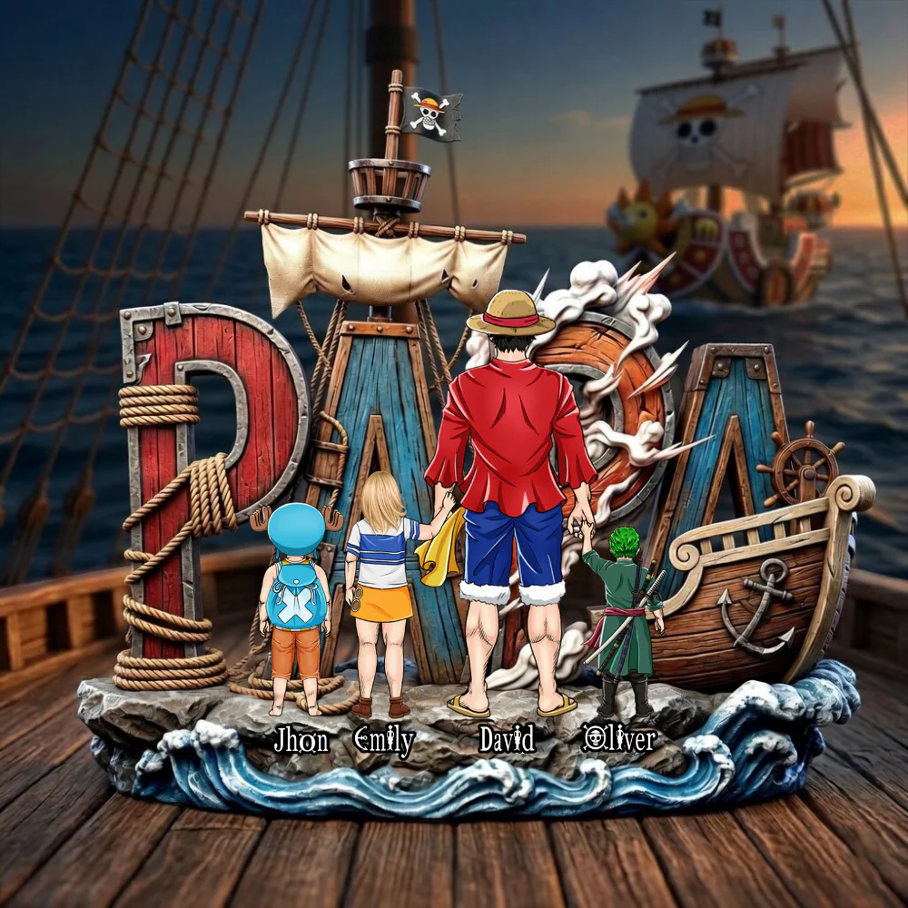 OnPi Adventure Crew Dad - Personalized Shape Acrylic Plaque - Gift For Dad