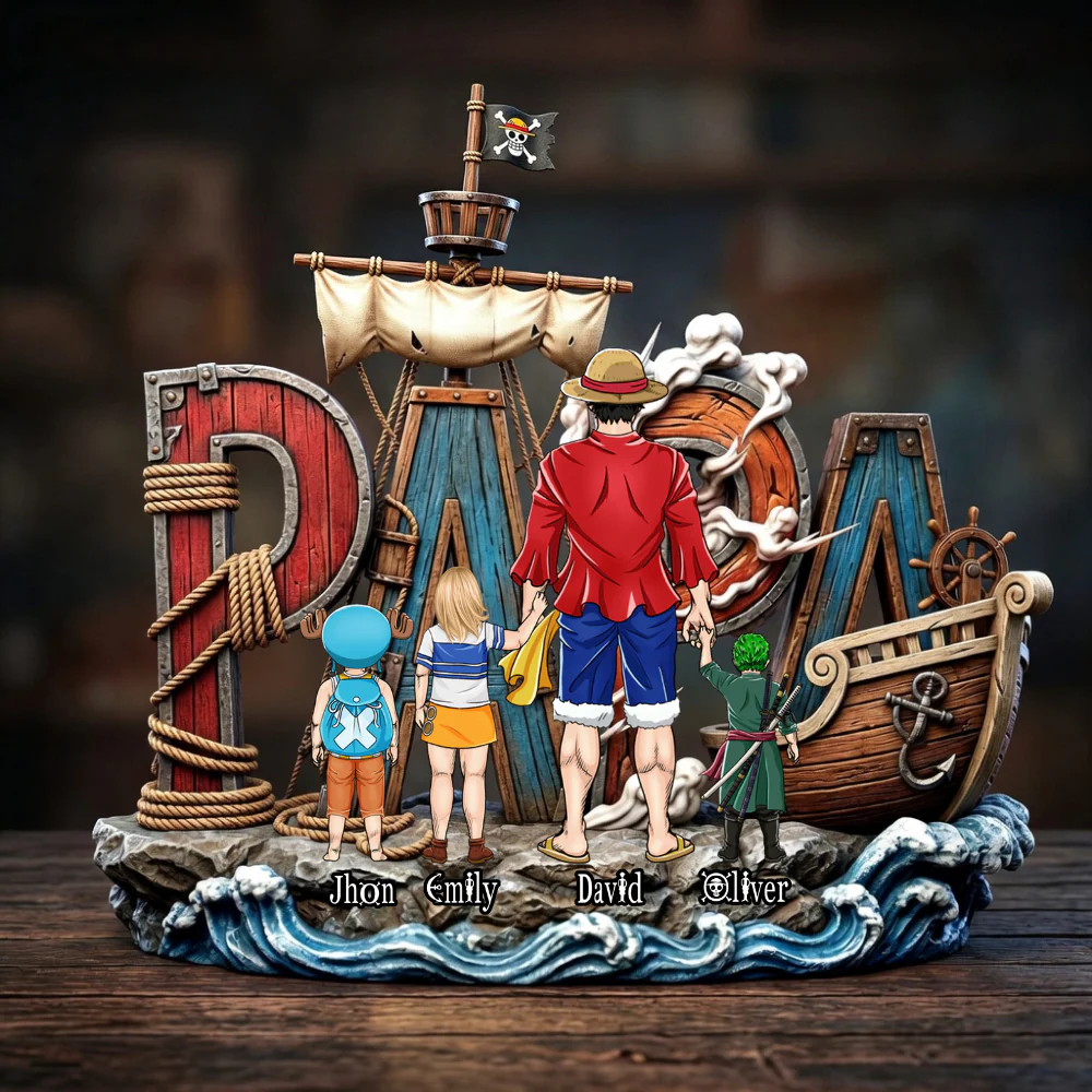 OnPi Adventure Crew Dad - Personalized Shape Acrylic Plaque - Gift For Dad - Image 2
