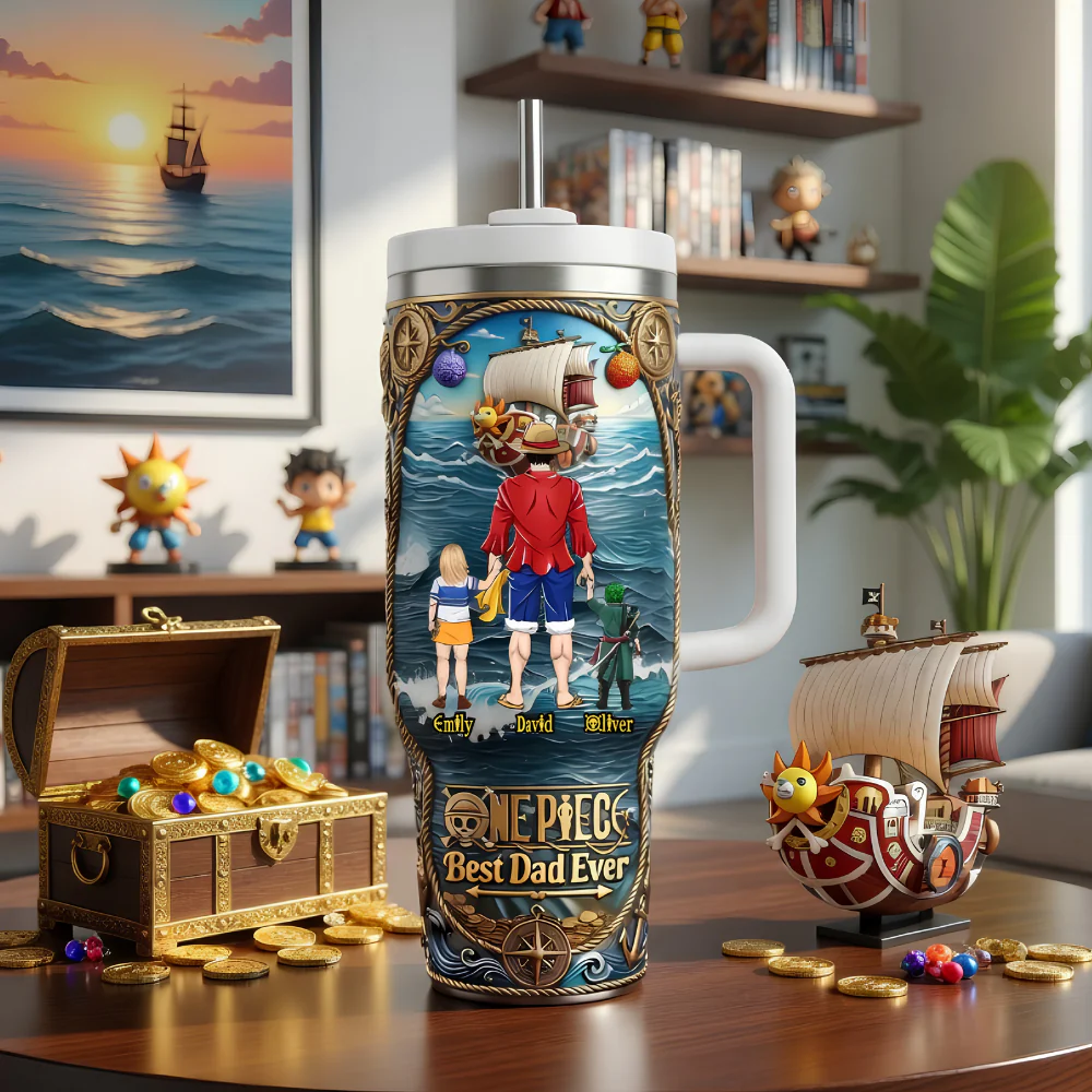 OnPi Best Dad Ever - Personalized Tumbler - Gift For Dad - Image 2