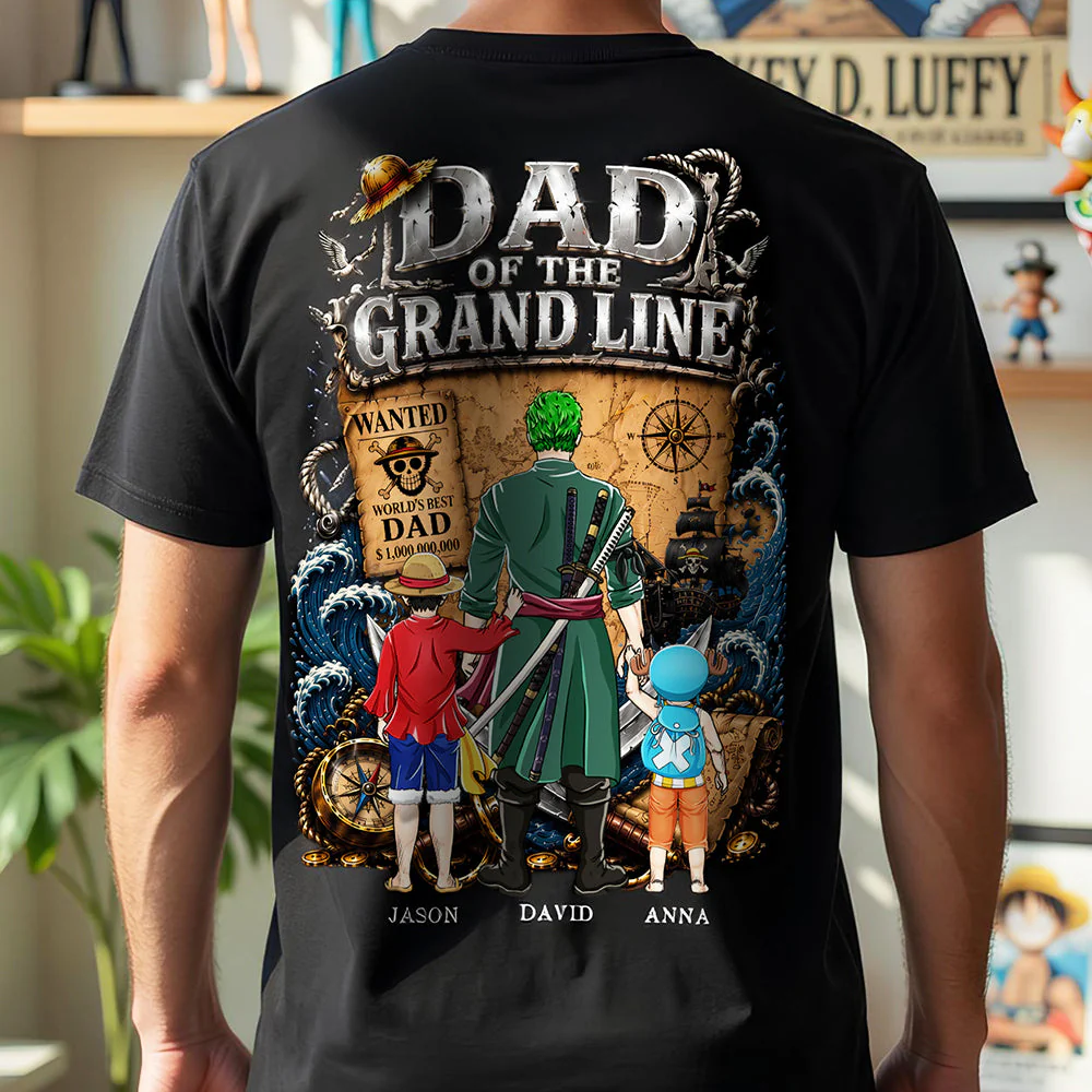 OnPi Dad Of The Grand Line - Personalized Shirt - Gift For Dad