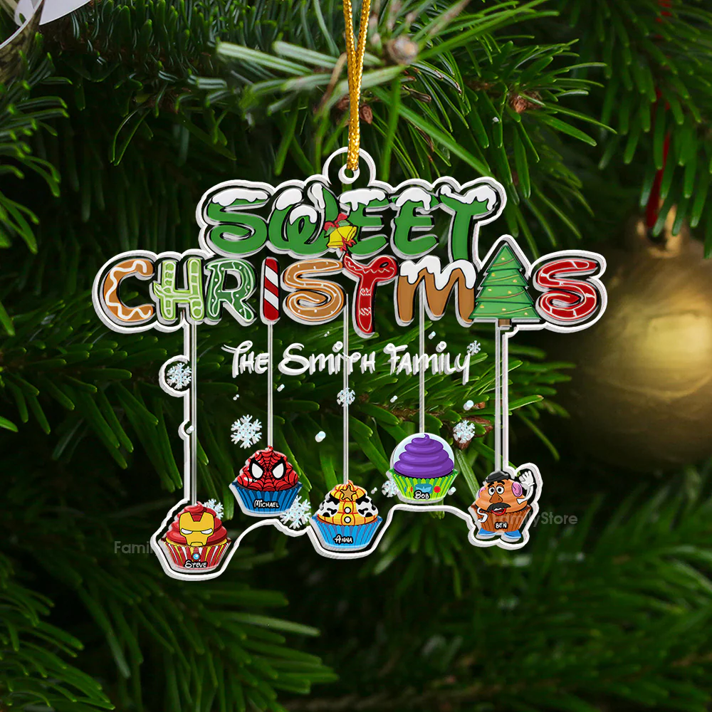 Our Sweet Christmas - Gift For Family - Personalized Acrylic Ornament - CL31 NA94 - Image 2