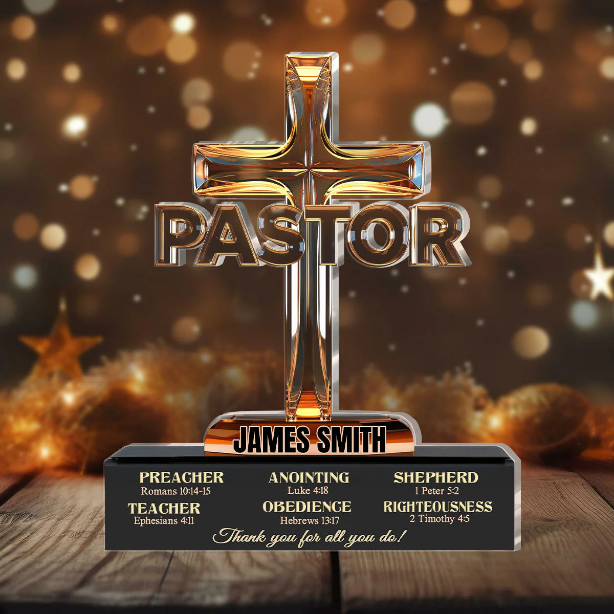 Pastor Appreciation - Personalized Acrylic Plaque TD118 - Image 2