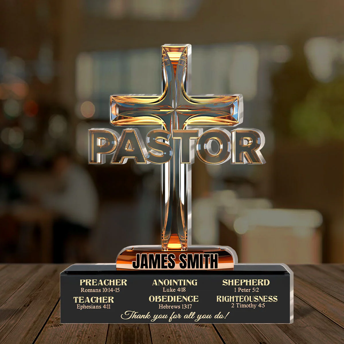 Pastor Appreciation - Personalized Acrylic Plaque TD118 - Image 3