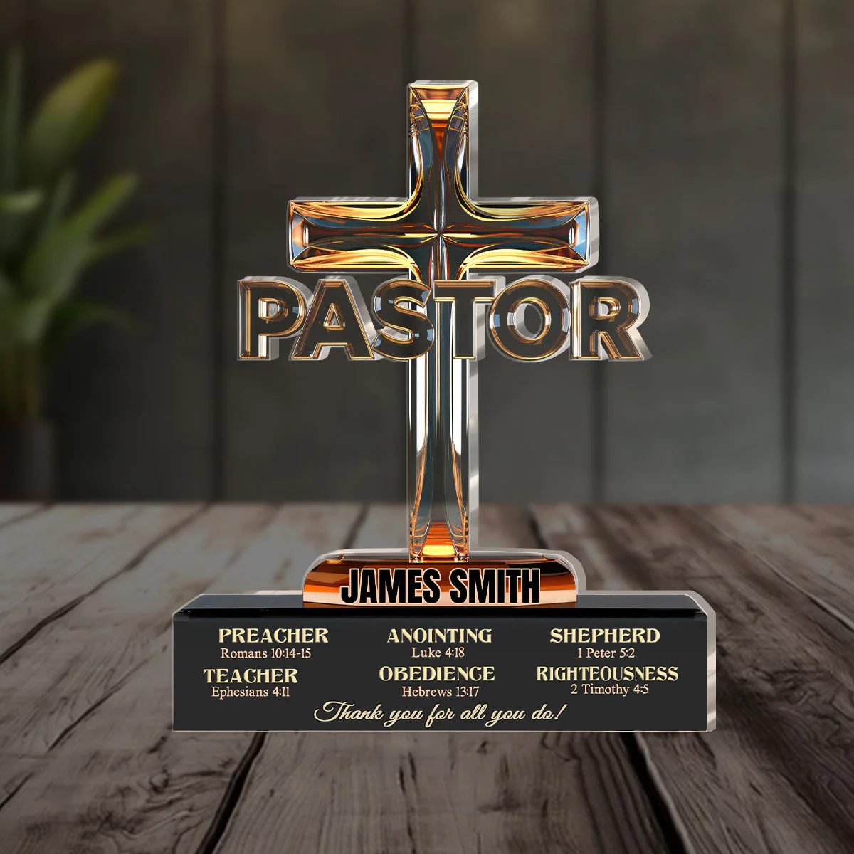 Pastor Appreciation - Personalized Acrylic Plaque TD118 - Image 4
