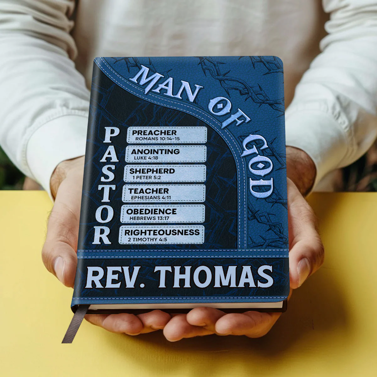 Pastor Man Of God - Personalized Leather Cover Notebook TD118 - Image 4