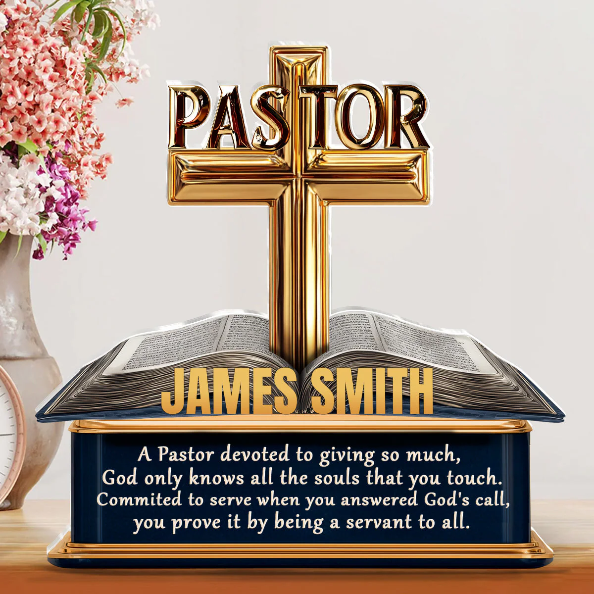 Pastor Matt 25:21 - Personalized Acrylic Plaque TD118